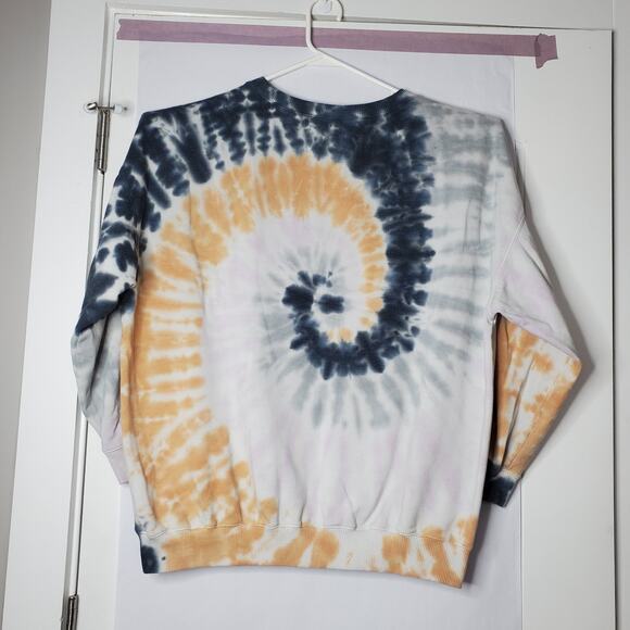 aeropostale tie dye swirl sweatshirt pullover blue orange large - Picture 2 of 7